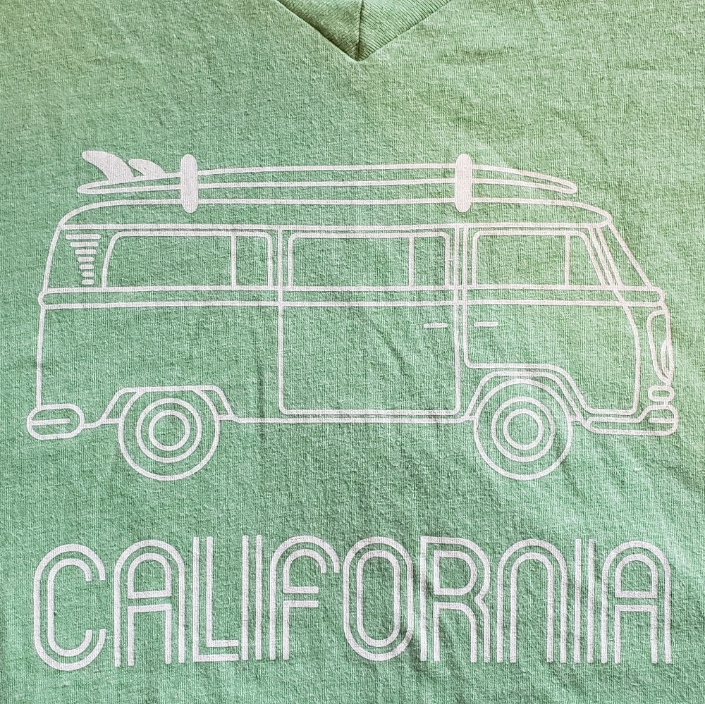 Next Level>>California t-shirt size large green